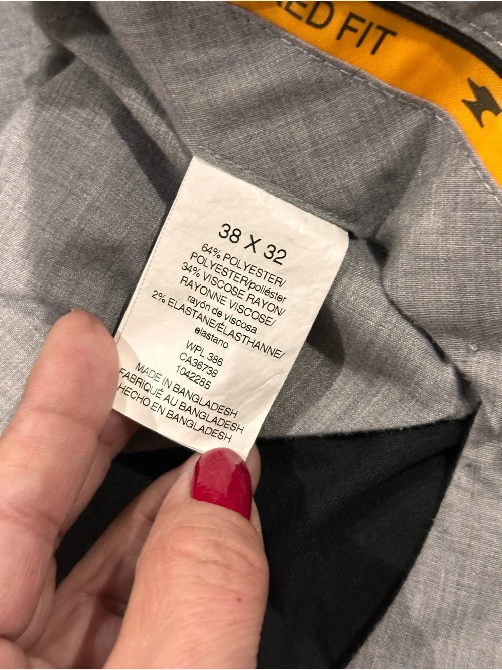 Haggar Black Men's Dress Pants - Flat Front - Picture 3 of 5